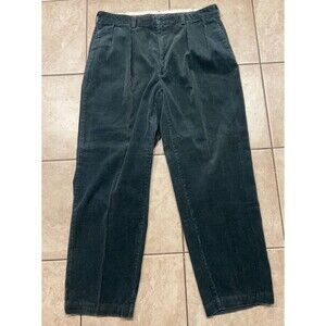 Vintage Polo Ralph Lauren Corduroy Pants Mens 38x30 Green Jumbo Chino Made USA